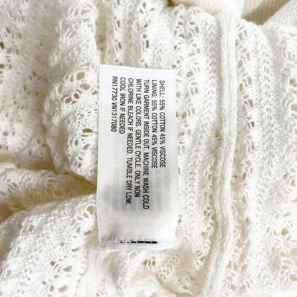 A New Day Women's Cream Pointelle Knit Sleeveless Maxi Sweater Dress Size XS - Picture 6 of 6